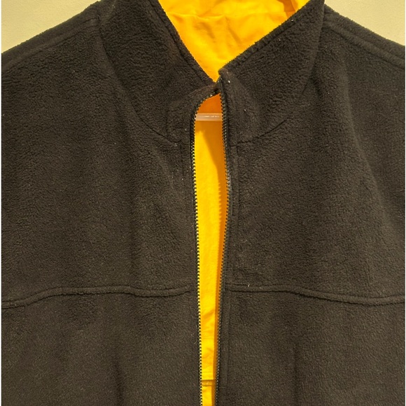 Port Authorities Men Charger Vest Black Yellow Reversible Zip Wind Water Res  M - Picture 7 of 10